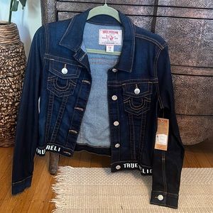 NWT True Religion Crop Jean Jacket sz Small